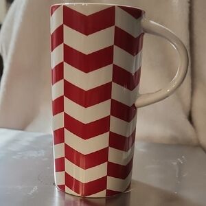 Starbucks Red and White Chevron Mug